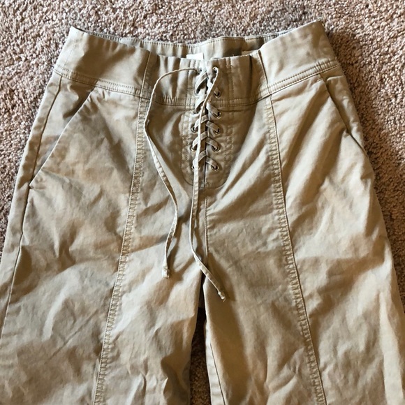 Khaki wide leg pant - Picture 2 of 3